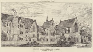 Memorial College, Cuddesdon (gravür) by English School