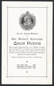 Kraliçe Victoria için hatıra kartı by English School