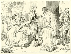 Men of Calais (kağıt üzerine mürekkep) by English School