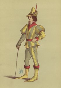 Edward IV dönemine ait erkek kıyafetleri by English School