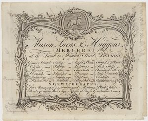 Mercer, Mason Lucas ve Higgons, ticari kart by English School