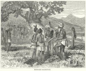 Meriah Kurbanı (gravür) by English School