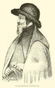 Michelangiolo Buonarotti (gravür) by English School