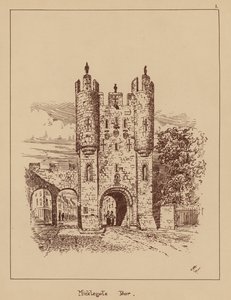 Micklegate Bar (lito) by English School