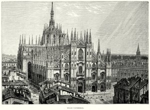 Milano Katedrali (gravür) by English School