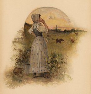 Sütçü Kız (chromolitho) by English School