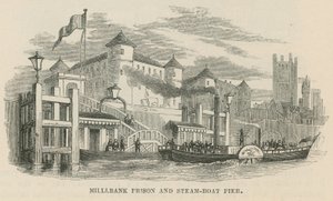 Millbank Hapishanesi ve vapur iskelesi by English School