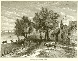 Millbank, yaklaşık 1800 by English School