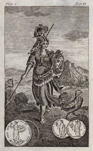 Minerva veya Pallas (gravür) by English School