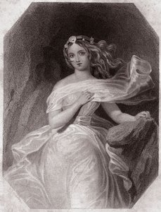 Miranda (Fırtına - La Tempete) - “” Galerie des femmes de Shakespeare, Londra'nın ilk sanatçılarının eleştirel ve edebi notlarla zenginleştirilmiş kırk beş ciddi portre koleksiyonu”””” yaklaşık 1838 - “” Kadın Galerisi'nden Shakespeare'in, by English School