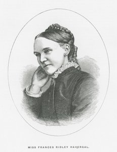 Bayan Frances Ridley Havergal (taş baskı) by English School