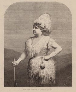"Robinson Crusoe" rolünde Bayan Lydia Thompson (gravür) by English School