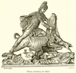 Boğayı kurban eden Mithra