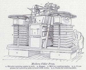 Modern elma şarabı presi (lito) by English School