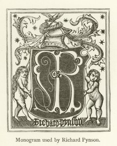 Richard Pynson tarafından kullanılan monogram by English School