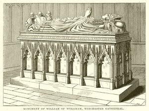 Wykeham William Anıtı, Winchester Katedrali by English School