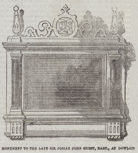 Geç Sir Josiah John Guest, Baronet, Dowlais