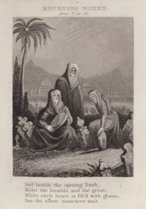 Yas tutan kadınlar, Amos V, ver 16 (gravür) by English School