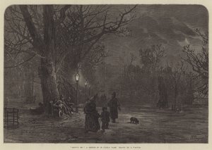 "Devam Ediyor", St James's Park'ta Bir Eskiz (gravür) by English School