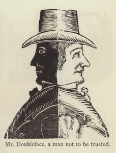 Bay Doubleface, güvenilmeyecek bir adam (gravür) by English School