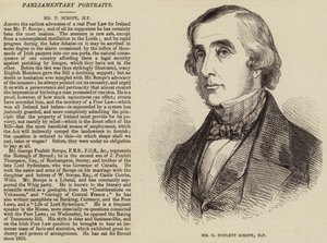 Bay G Poulett Scrope, MP (gravür) by English School