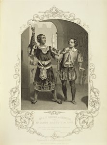 Othello rolünde Bay G. V. Brooke ve Iago rolünde James Bennett, William Shakespeare tarafından Othello
