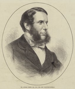 Bay George Jessel, QC, MP, Yeni Başsavcı (gravür) by English School