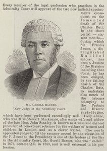 Bay Gorell Barnes, Admiralty Mahkemesinin Yeni Yargıcı (gravür) by English School