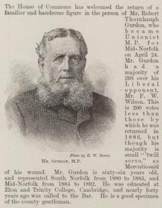 Bay Gurdon, MP (gravür) by English School