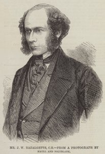 Bay JW Bazalgette, CE (gravür) by English School
