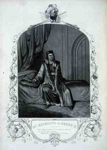 Bay Macready, Henry IV, Perde III Sahne 1, William Shakespeare (1564-1616) tarafından Henry IV