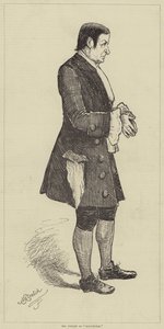 Bay Phelps "Mawworm" olarak (gravür) by English School