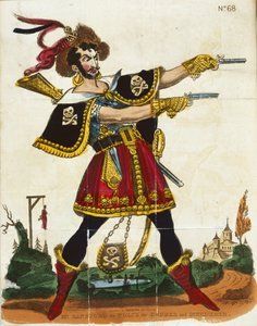 Bay Ransford, soyguncu ve katil Wolfe rolünde, Fairburn, Londra, 1830 dolaylarında yayınlanan 
