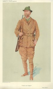 Bay Walter Winans, Tracks and triggers, 9 Haziran 1909, Vanity Fair karikatürü by English School