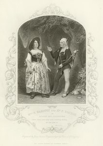 Bayan H Marston ve F Younge, Audrey ve Touchstone olarak, İstediğiniz Gibi, Bölüm V, sahne iv by English School
