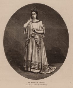 Bayan Kendal "Galatea" rolünde (gravür) by English School