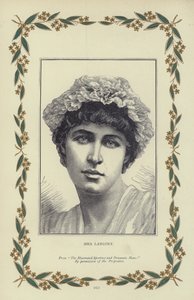 Bayan Langtry (gravür) by English School
