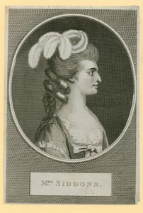 Bayan Sarah Siddons, oyuncu by English School