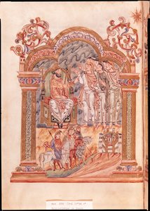Ms 274 (Y-6) fol.36v The Magi Misafir Kral Herod, Jumiegesli Robert Missal