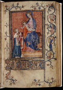 Ms 48, f.86r: El yazmasının sahibi, Carew-Poyntz Hours, Use of Sarum, c.1390-1400 (parşömen)