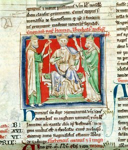 Ms 6712 (A.6.89) fol.135v Henry II (1133-89) Flores Historiarum
