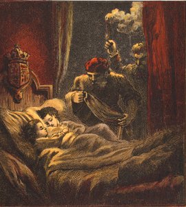 Küçük Prenslerin Cinayeti, pub. 1890 (renkli litografi) by English School