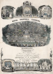 Charles FA Schmidt tarafından Royal Vauxhall Gardens Quadrilles için müzikal puan
