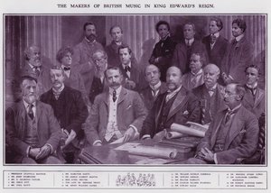 Kral Edward VII (lito) döneminde müzisyenler ve besteciler by English School