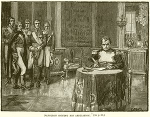 Napolyon tahttan çekilmesini imzaladı by English School
