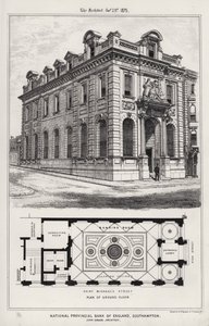 İngiltere Ulusal İl Bankası, Southampton (gravür) by English School