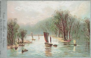 Thames Nehri üzerinde Brentford yakınlarında by English School