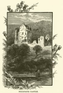 Neidpath Kalesi (gravür) by English School