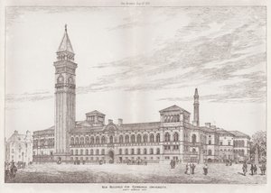 Edinburgh Üniversitesi için Yeni Binalar (gravür) by English School