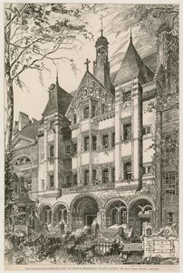 Fransız Protestan Kilisesi, Londra için Yeni Kilise ve Parsonage by English School